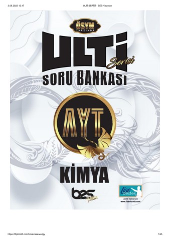 AYT Kimya Soru Bankası